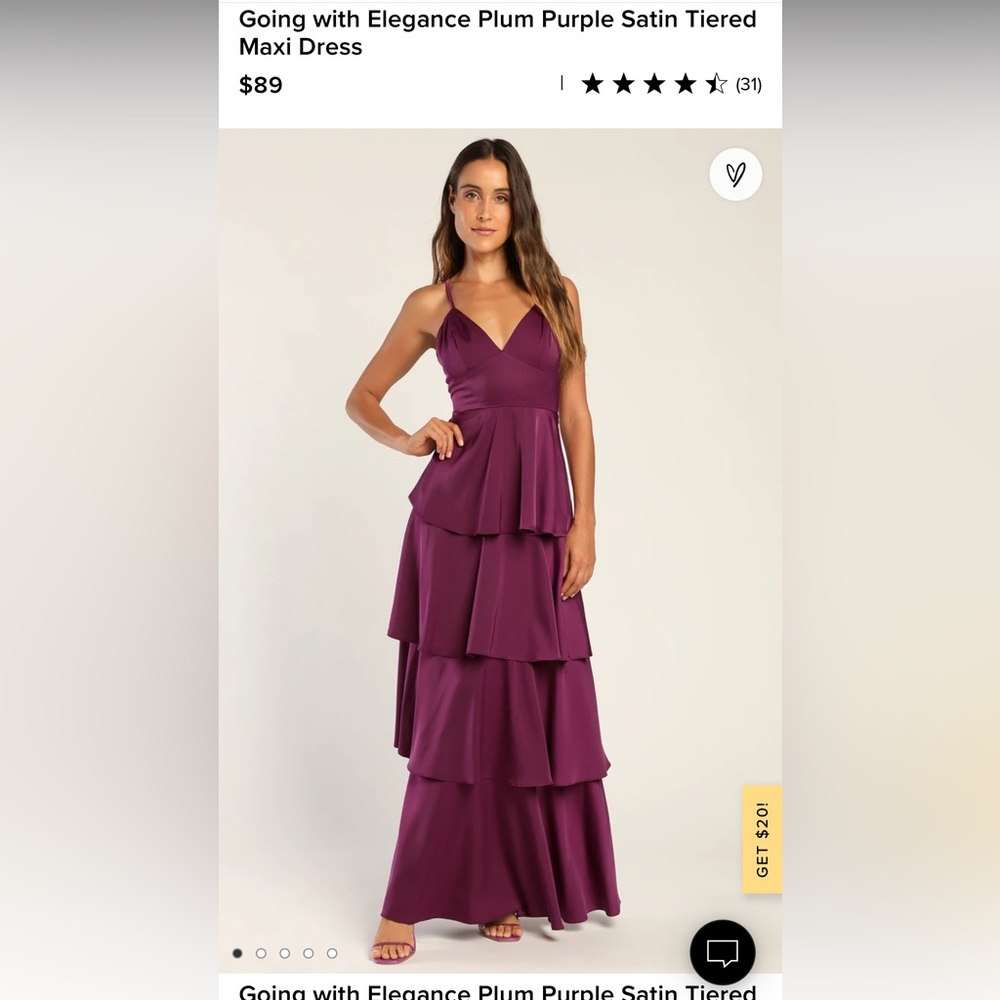 Lulu’s satin purple dress